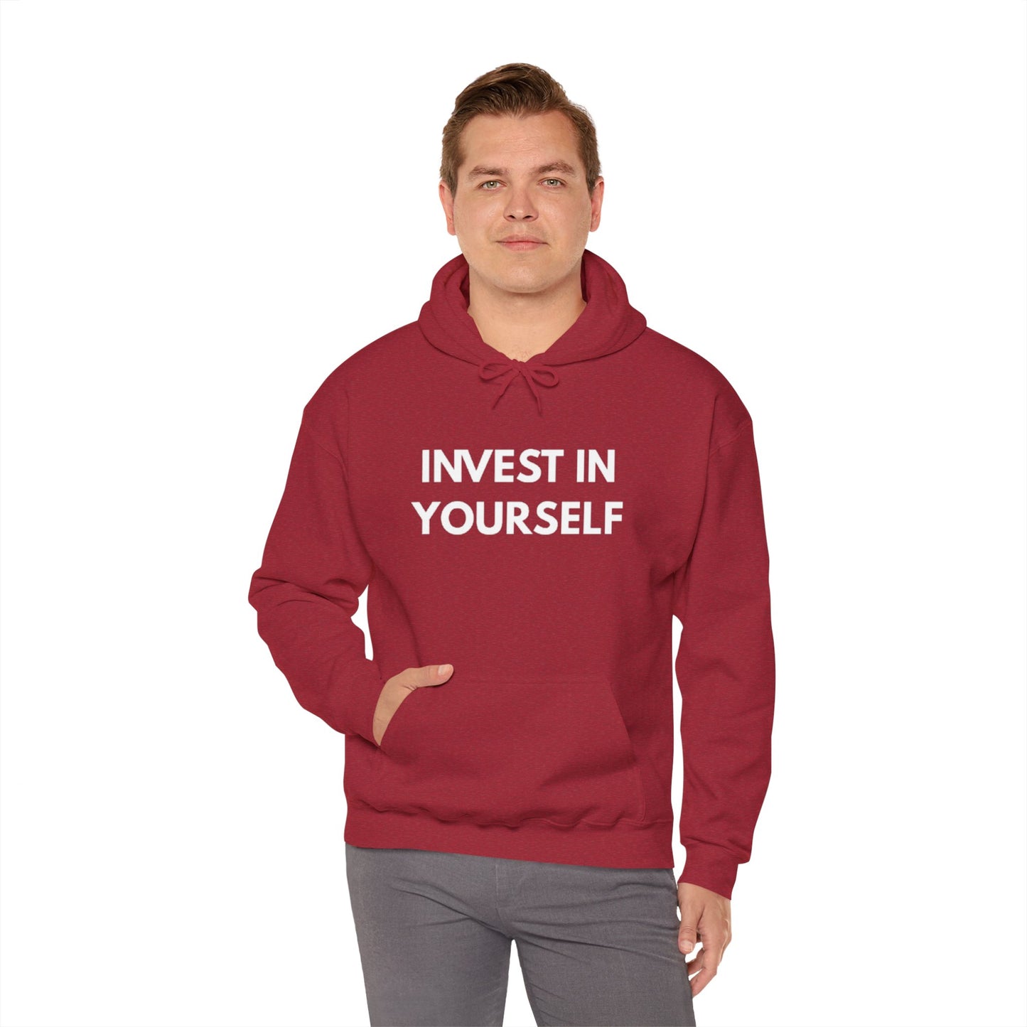 Invest In Yourself Hoodie, Motivational Sweatshirt for Self-Care, Unisex Comfortable Hoodie, Gift for Friends, Cozy Everyday Wear