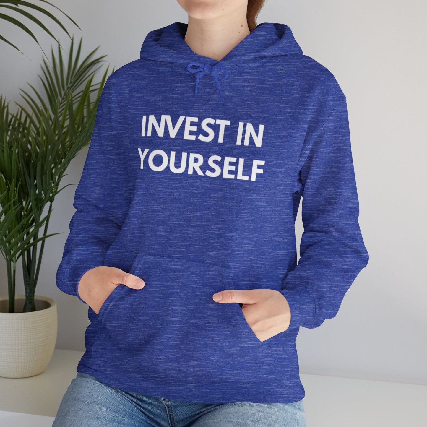 Invest In Yourself Hoodie, Motivational Sweatshirt for Self-Care, Unisex Comfortable Hoodie, Gift for Friends, Cozy Everyday Wear