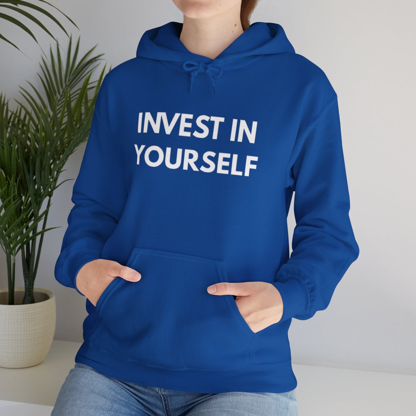 Invest In Yourself Hoodie, Motivational Sweatshirt for Self-Care, Unisex Comfortable Hoodie, Gift for Friends, Cozy Everyday Wear