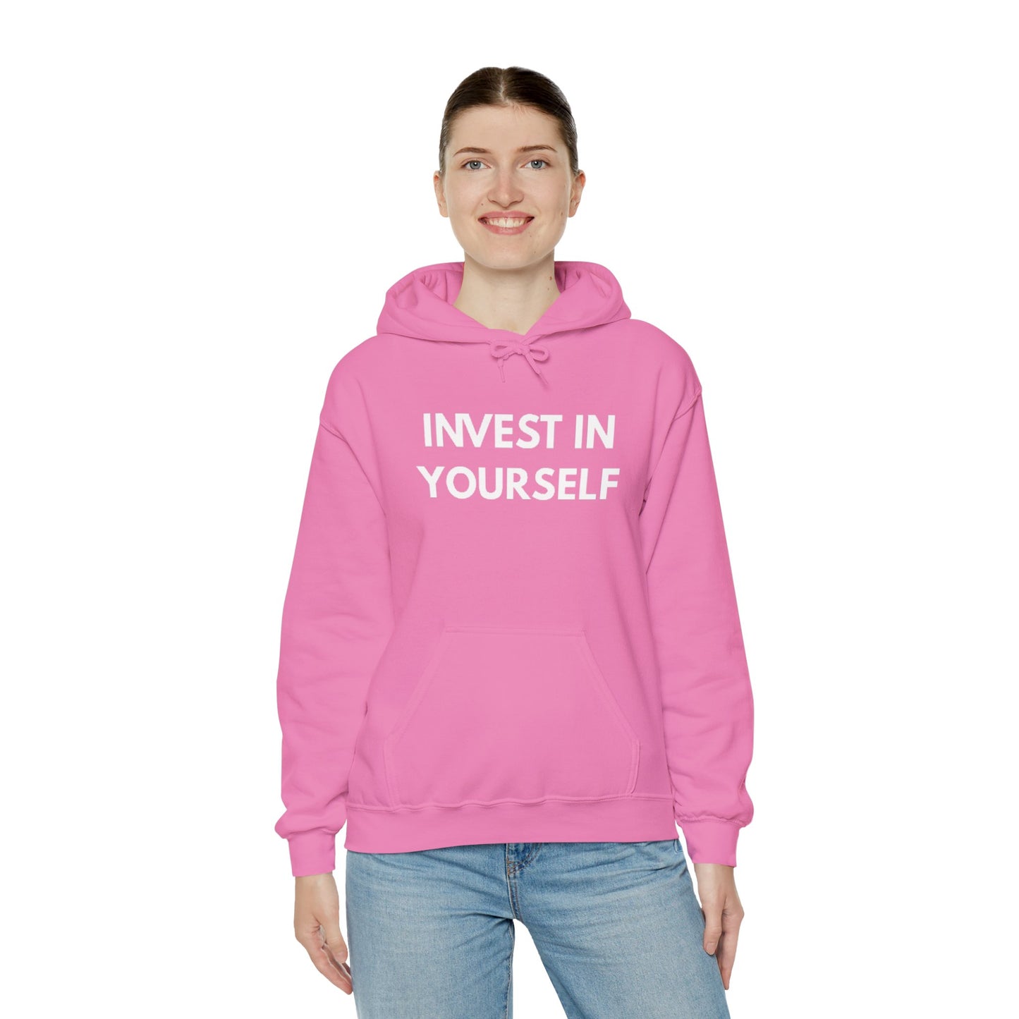 Invest In Yourself Hoodie, Motivational Sweatshirt for Self-Care, Unisex Comfortable Hoodie, Gift for Friends, Cozy Everyday Wear