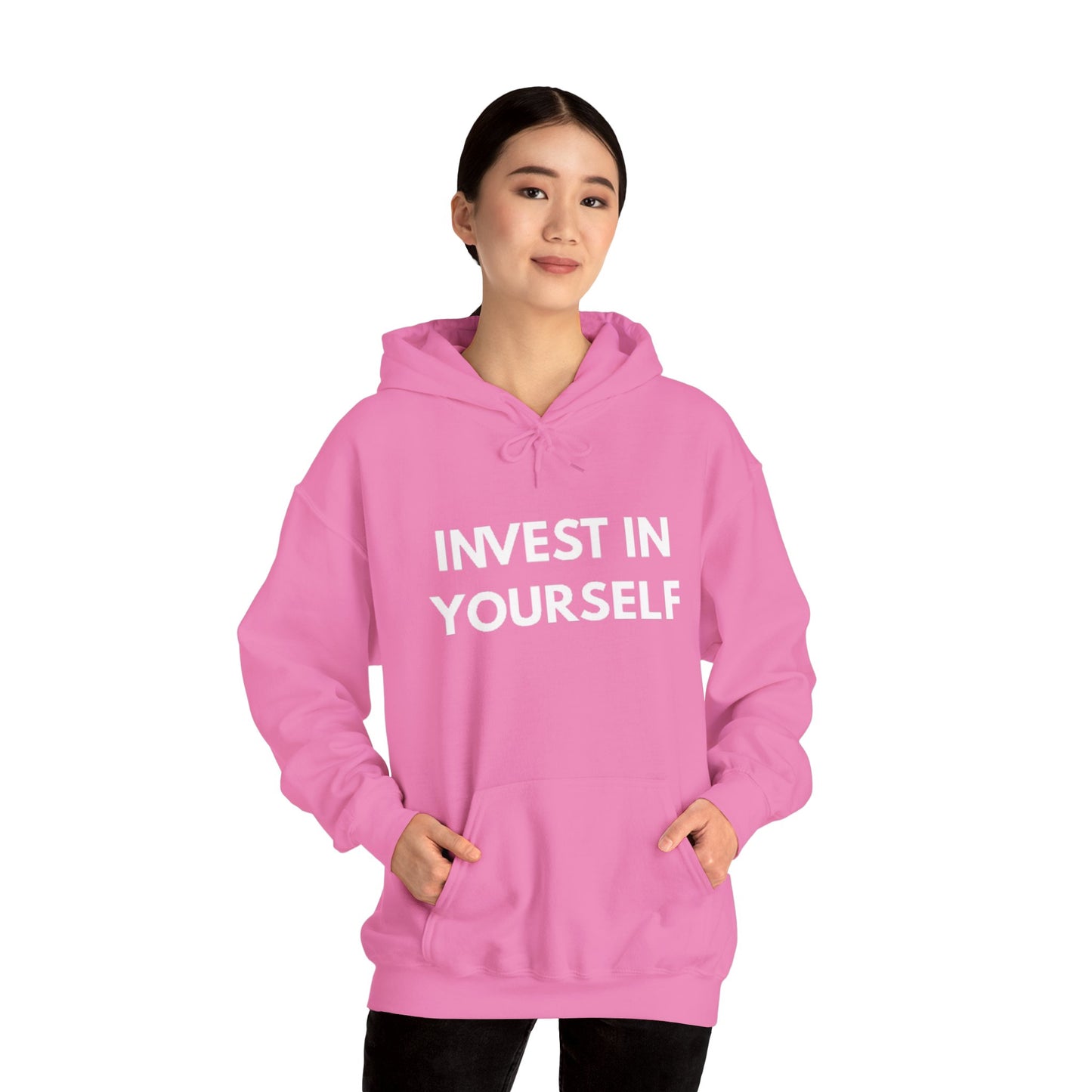 Invest In Yourself Hoodie, Motivational Sweatshirt for Self-Care, Unisex Comfortable Hoodie, Gift for Friends, Cozy Everyday Wear