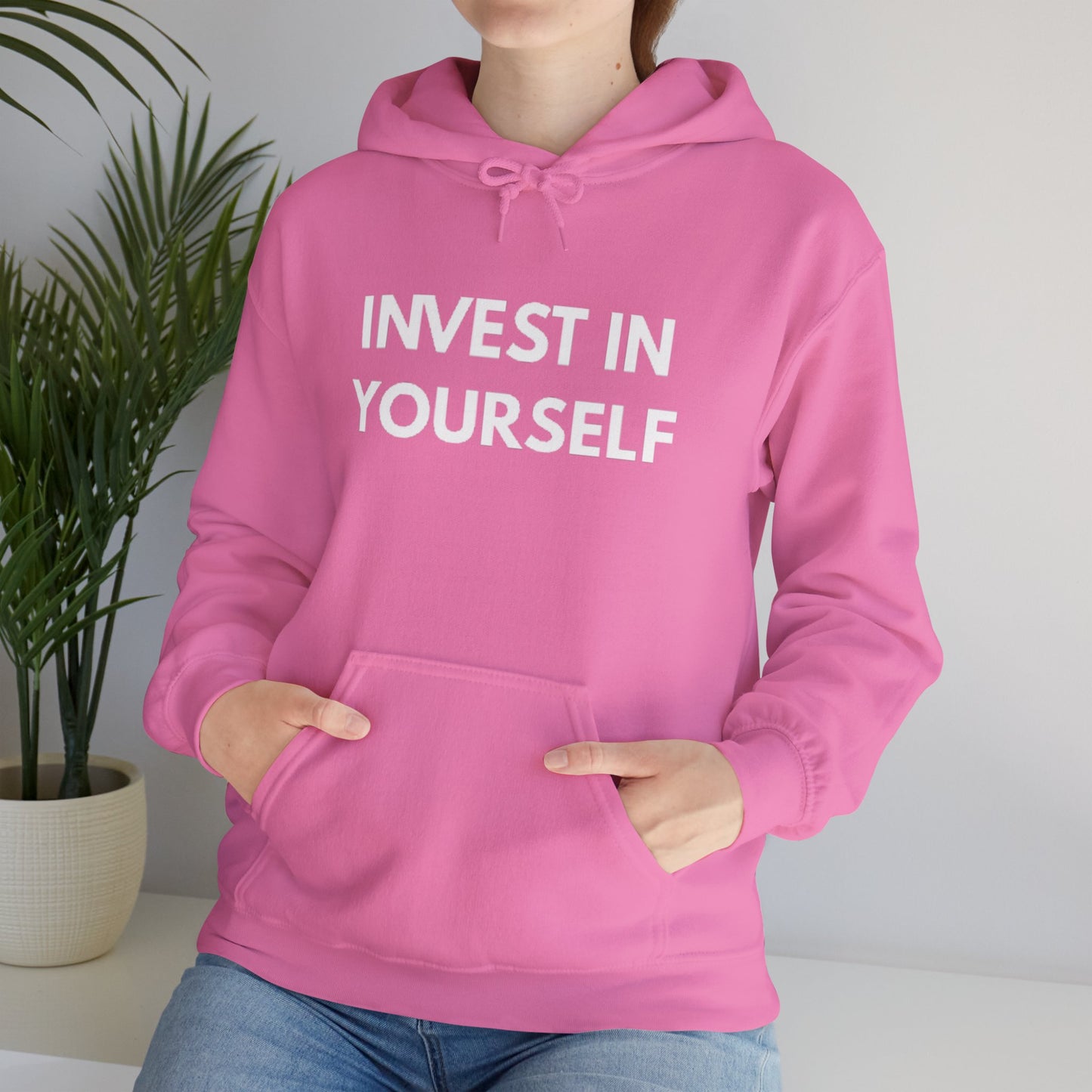 Invest In Yourself Hoodie, Motivational Sweatshirt for Self-Care, Unisex Comfortable Hoodie, Gift for Friends, Cozy Everyday Wear