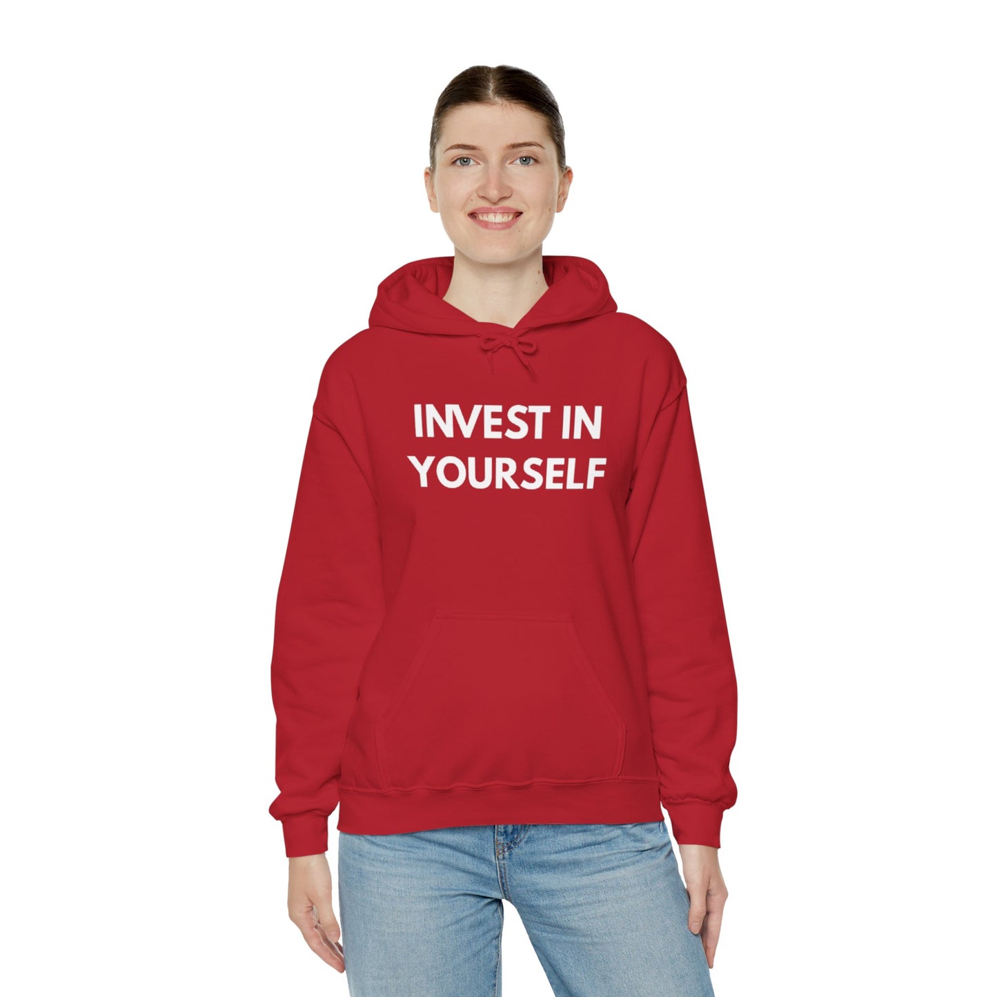Invest In Yourself Hoodie, Motivational Sweatshirt for Self-Care, Unisex Comfortable Hoodie, Gift for Friends, Cozy Everyday Wear