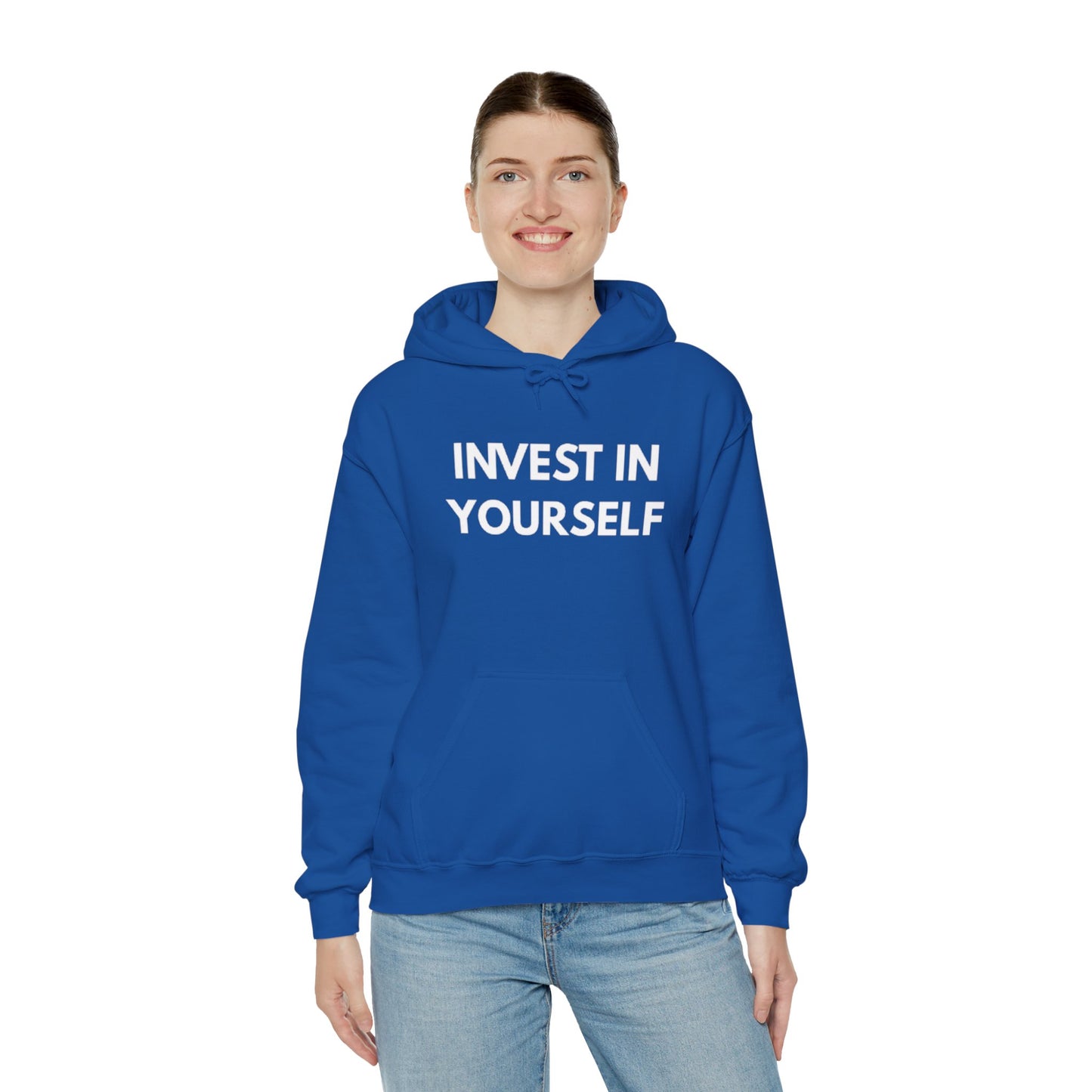 Invest In Yourself Hoodie, Motivational Sweatshirt for Self-Care, Unisex Comfortable Hoodie, Gift for Friends, Cozy Everyday Wear