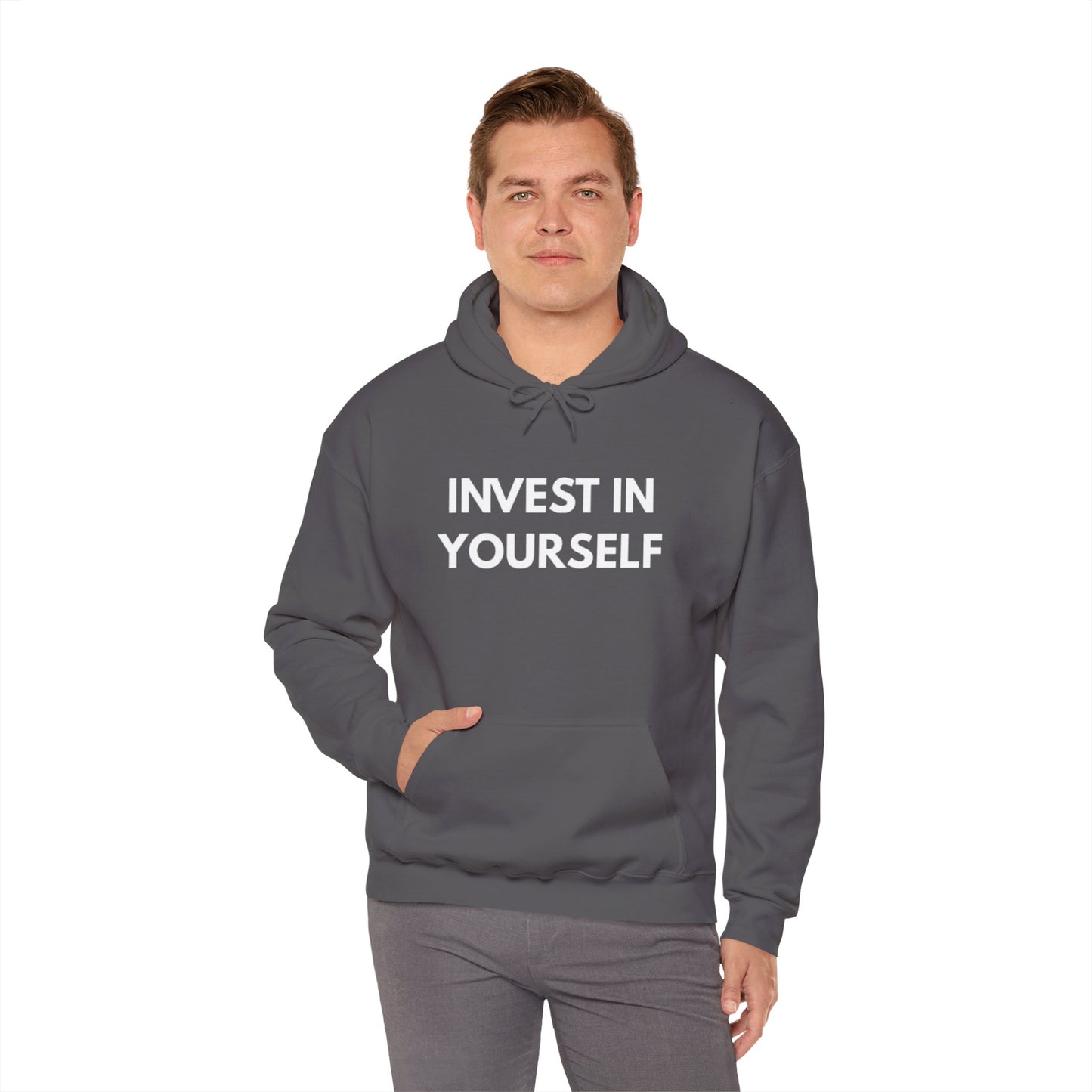 Invest In Yourself Hoodie, Motivational Sweatshirt for Self-Care, Unisex Comfortable Hoodie, Gift for Friends, Cozy Everyday Wear