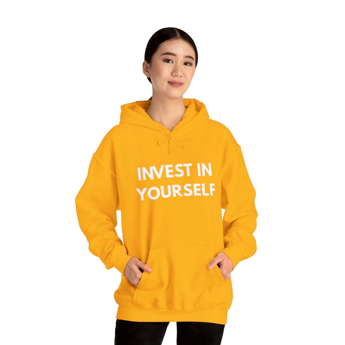Invest In Yourself Hoodie, Motivational Sweatshirt for Self-Care, Unisex Comfortable Hoodie, Gift for Friends, Cozy Everyday Wear
