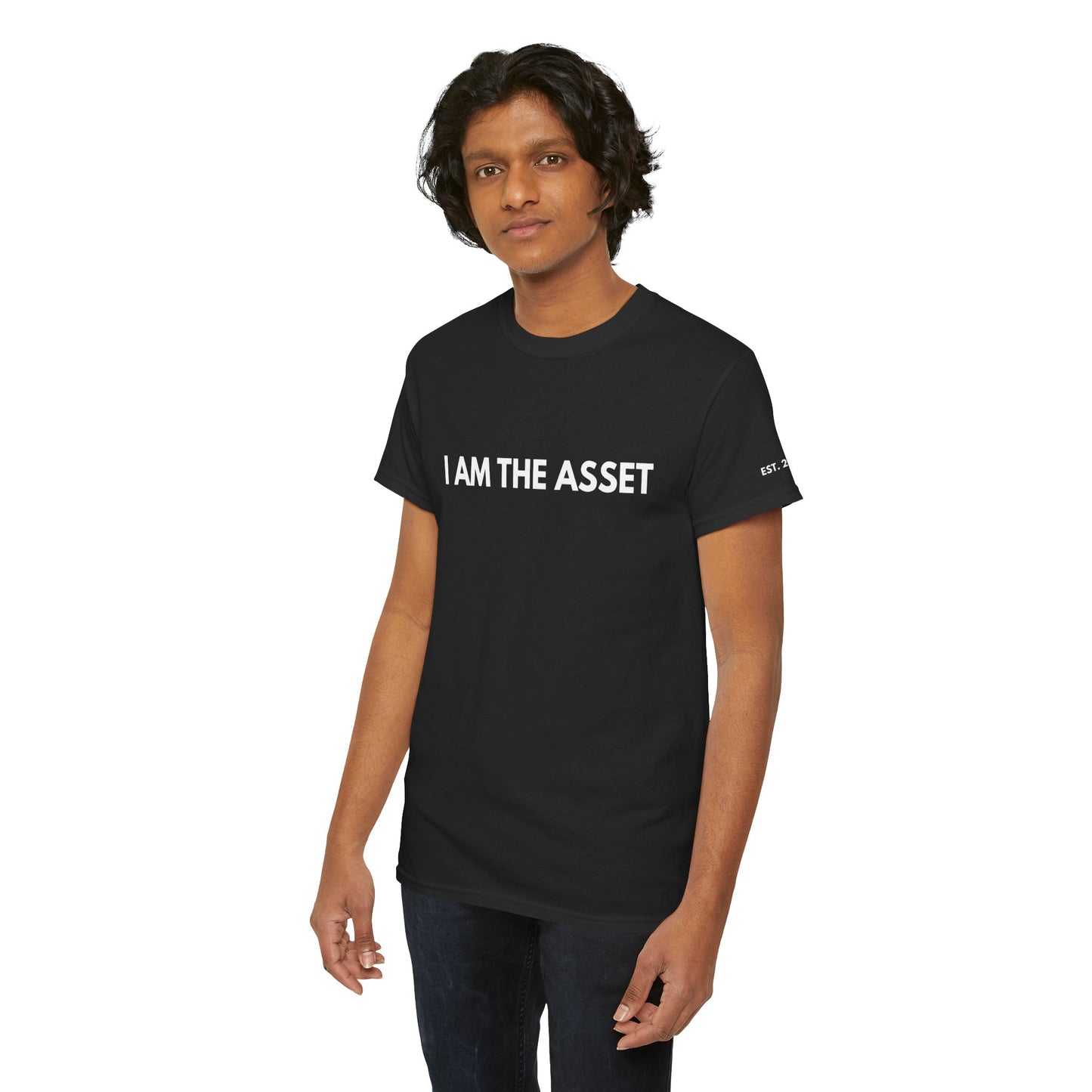 Empowering Statement Tee - I AM THE ASSET, Unisex Cotton Shirt for Motivation, Gift for Entrepreneurs, Casual Wear