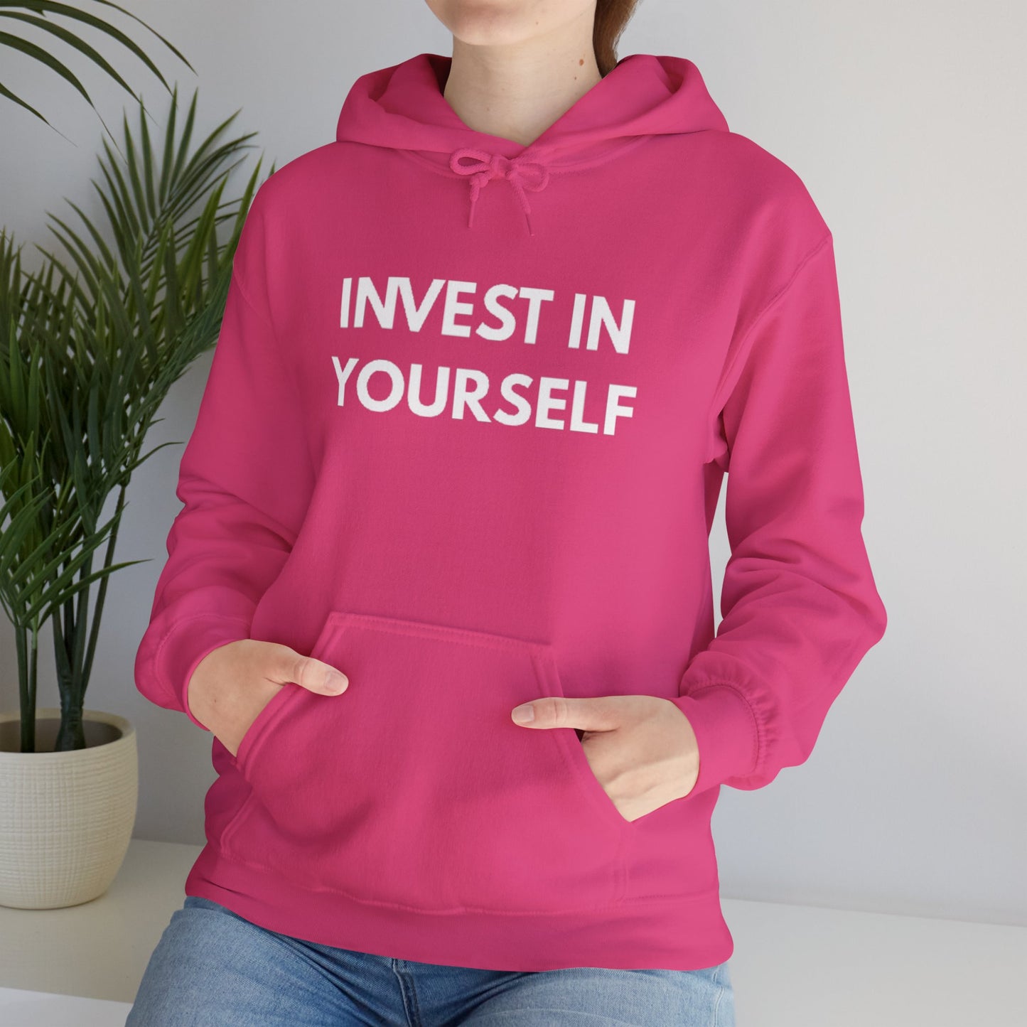 Invest In Yourself Hoodie, Motivational Sweatshirt for Self-Care, Unisex Comfortable Hoodie, Gift for Friends, Cozy Everyday Wear