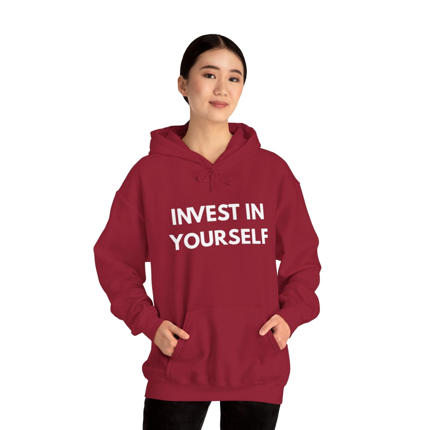 Invest In Yourself Hoodie, Motivational Sweatshirt for Self-Care, Unisex Comfortable Hoodie, Gift for Friends, Cozy Everyday Wear