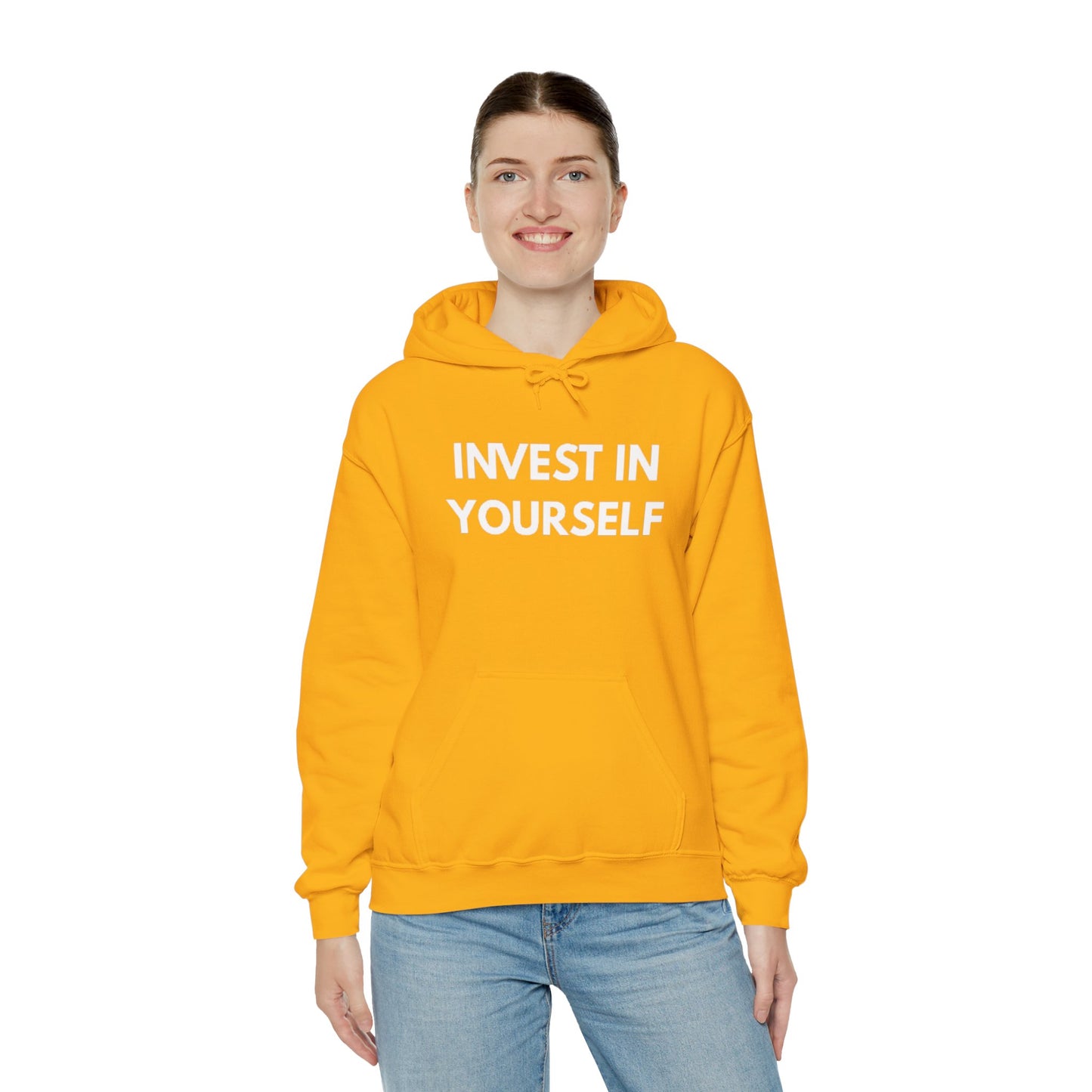 Invest In Yourself Hoodie, Motivational Sweatshirt for Self-Care, Unisex Comfortable Hoodie, Gift for Friends, Cozy Everyday Wear