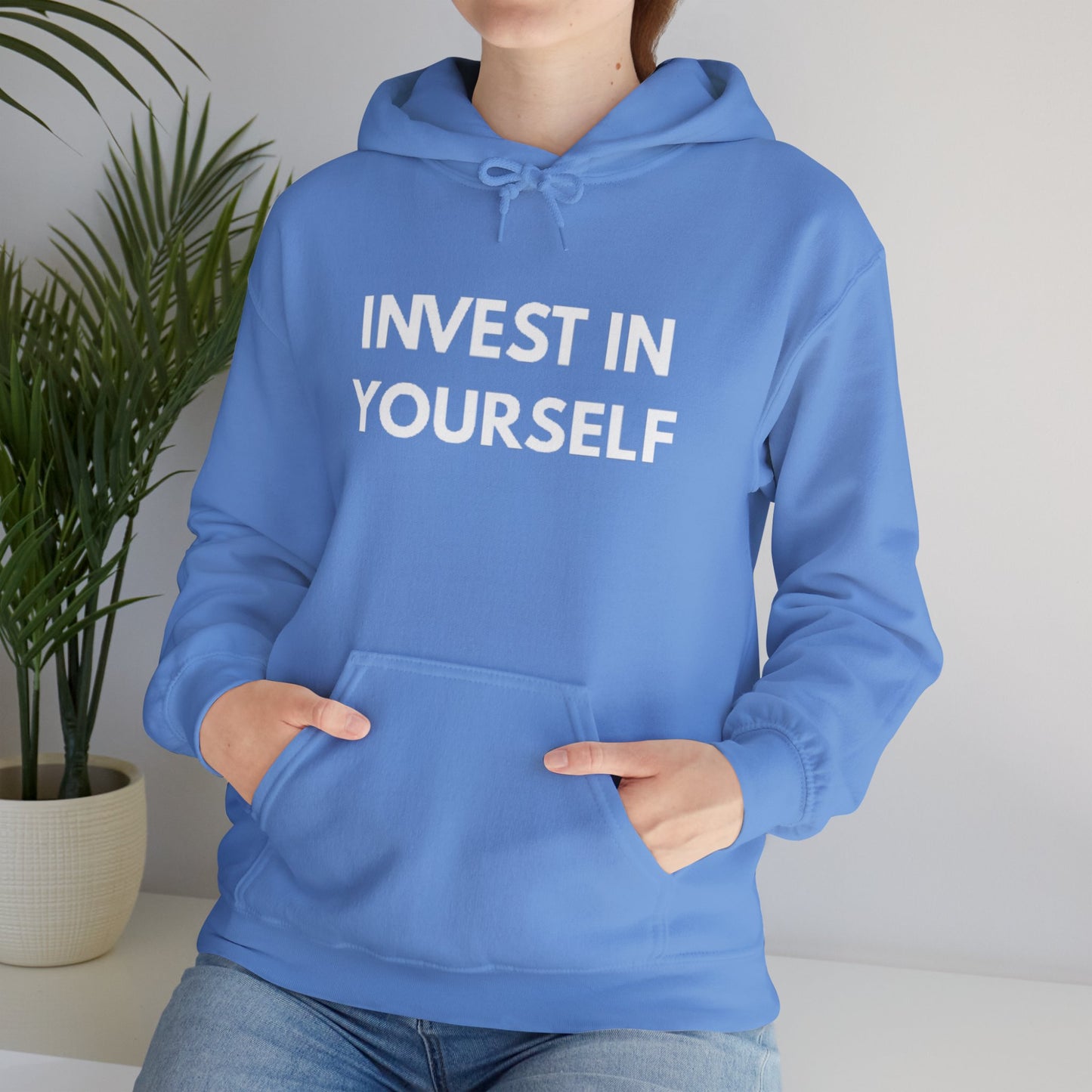 Invest In Yourself Hoodie, Motivational Sweatshirt for Self-Care, Unisex Comfortable Hoodie, Gift for Friends, Cozy Everyday Wear
