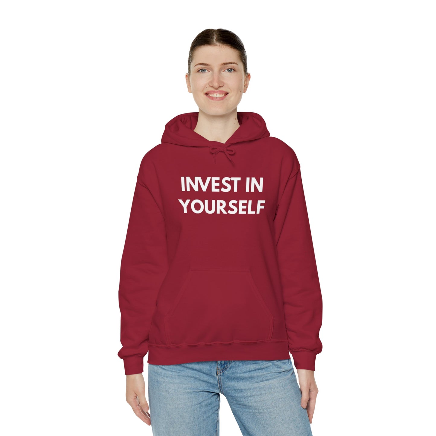Invest In Yourself Hoodie, Motivational Sweatshirt for Self-Care, Unisex Comfortable Hoodie, Gift for Friends, Cozy Everyday Wear