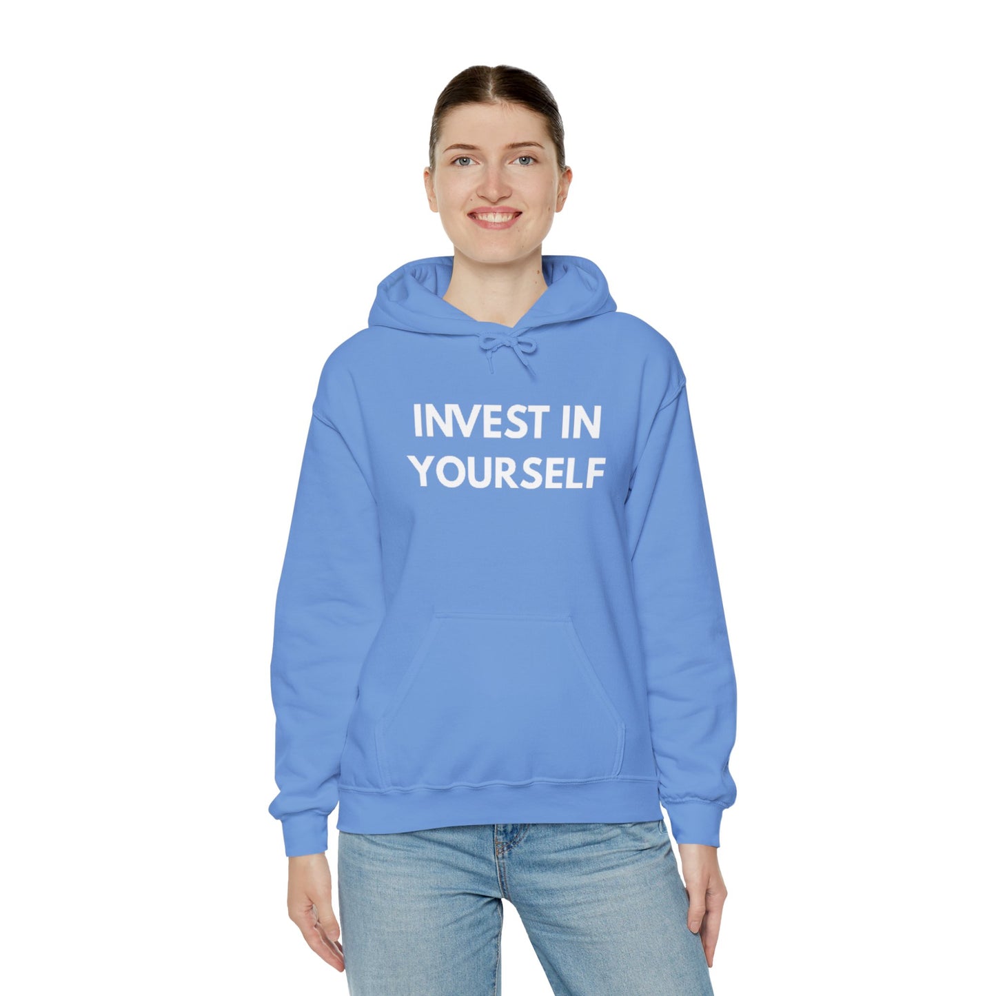 Invest In Yourself Hoodie, Motivational Sweatshirt for Self-Care, Unisex Comfortable Hoodie, Gift for Friends, Cozy Everyday Wear