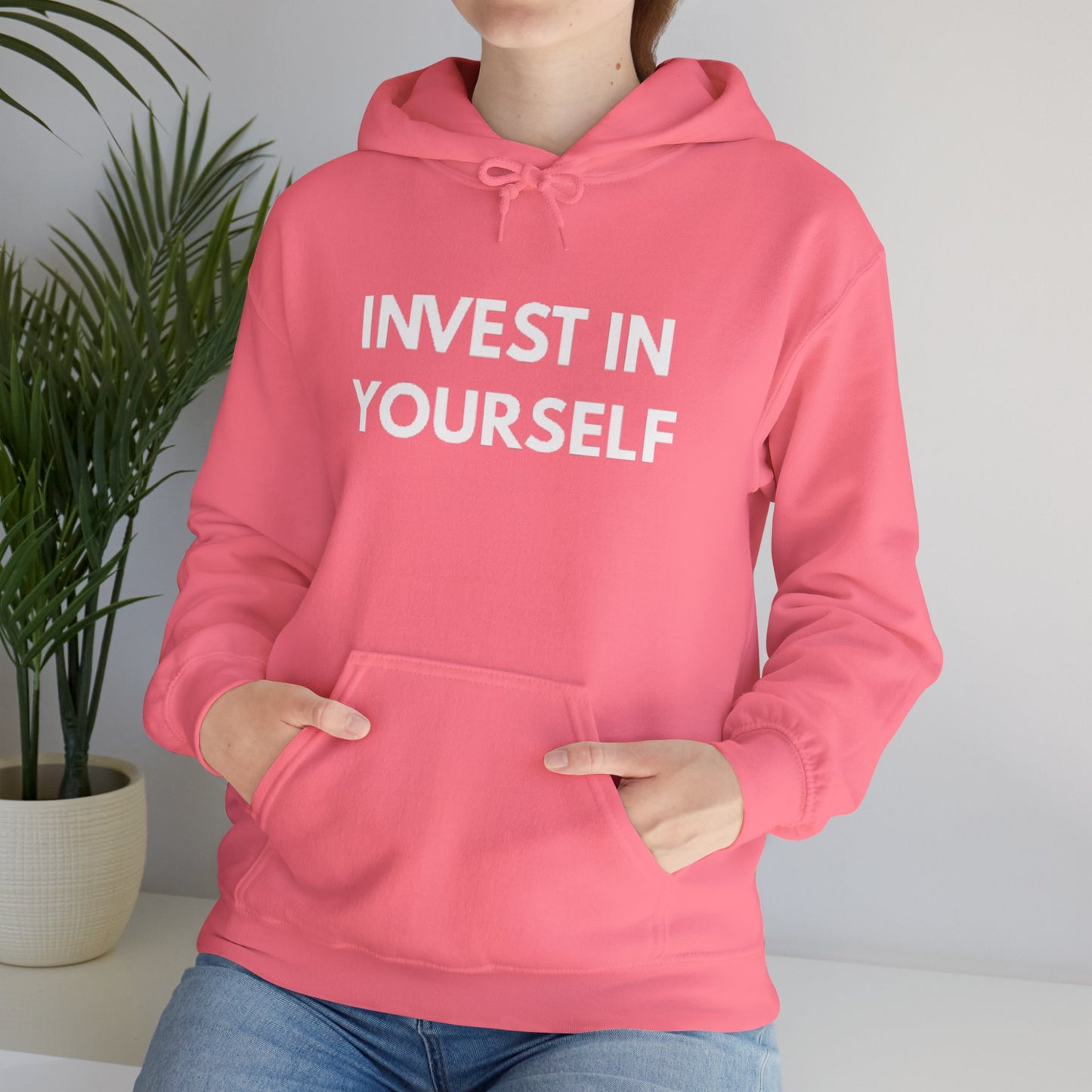 Invest In Yourself Hoodie, Motivational Sweatshirt for Self-Care, Unisex Comfortable Hoodie, Gift for Friends, Cozy Everyday Wear