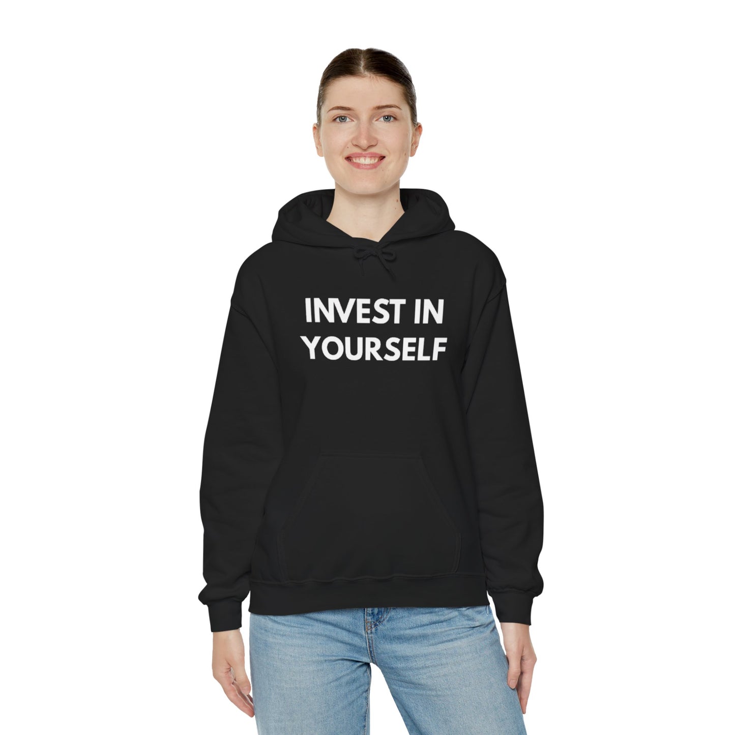Invest In Yourself Hoodie, Motivational Sweatshirt for Self-Care, Unisex Comfortable Hoodie, Gift for Friends, Cozy Everyday Wear