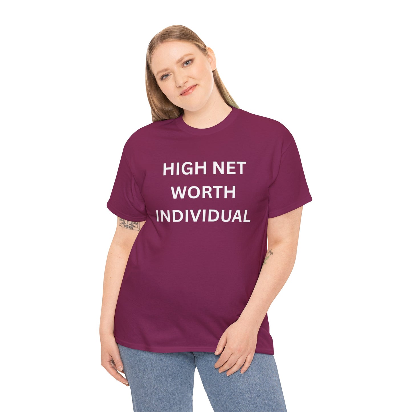 High Net Worth Individual Tee, Funny T-Shirt, Gift for Wealthy Friends, Casual Wear, Everyday Humor Shirt, Budget Friendly Style
