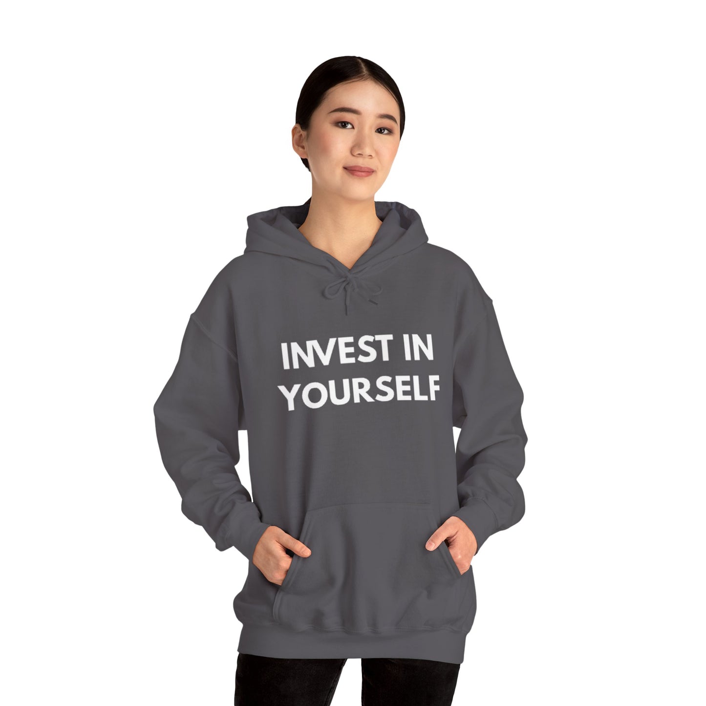 Invest In Yourself Hoodie, Motivational Sweatshirt for Self-Care, Unisex Comfortable Hoodie, Gift for Friends, Cozy Everyday Wear