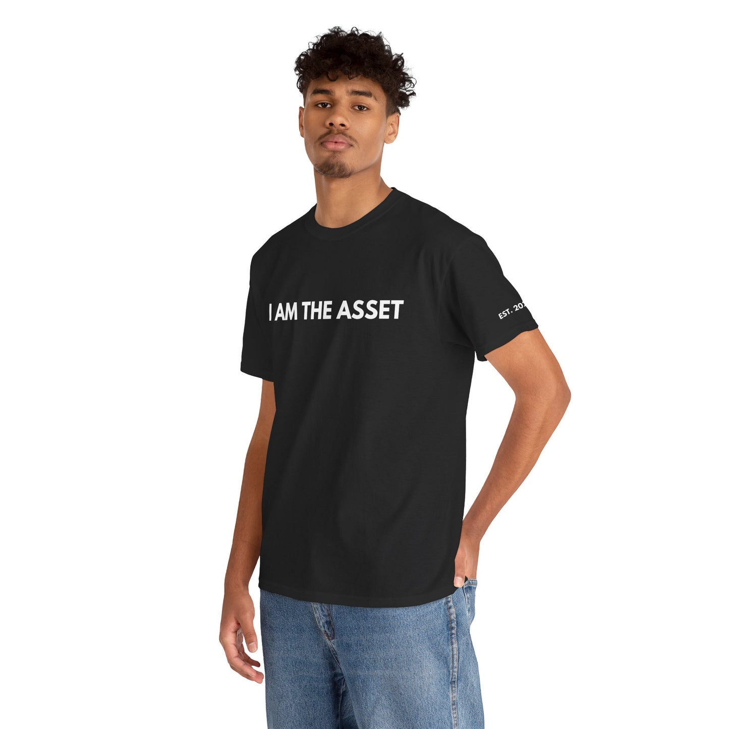 Empowering Statement Tee - I AM THE ASSET, Unisex Cotton Shirt for Motivation, Gift for Entrepreneurs, Casual Wear