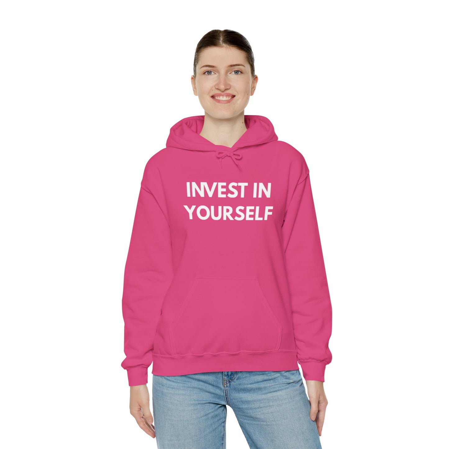 Invest In Yourself Hoodie, Motivational Sweatshirt for Self-Care, Unisex Comfortable Hoodie, Gift for Friends, Cozy Everyday Wear