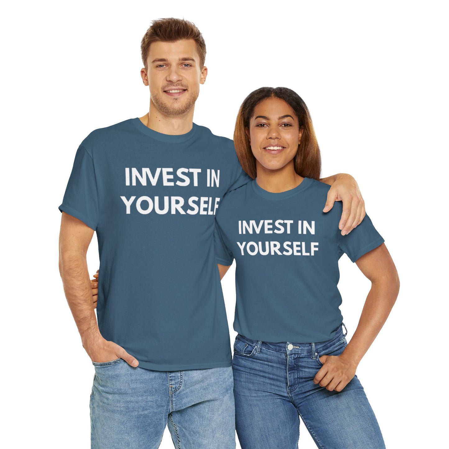 Empowering Message Tee - Invest in Yourself, Motivational Shirt, Unisex Cotton Tee, Gift for Entrepreneurs, Self-Care Apparel, Daily [...]